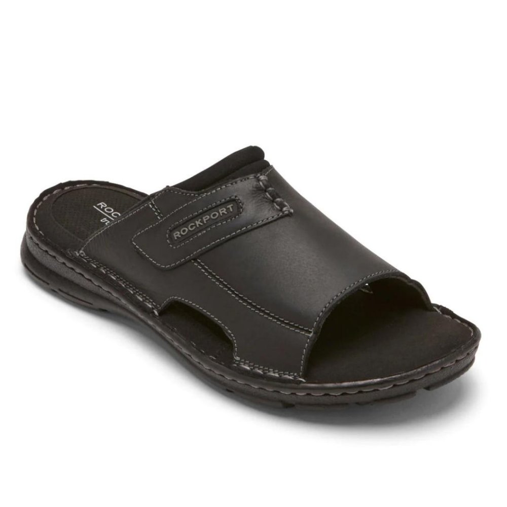 New Men's Rockport sandals in black. Crafted from genuine leather size 12